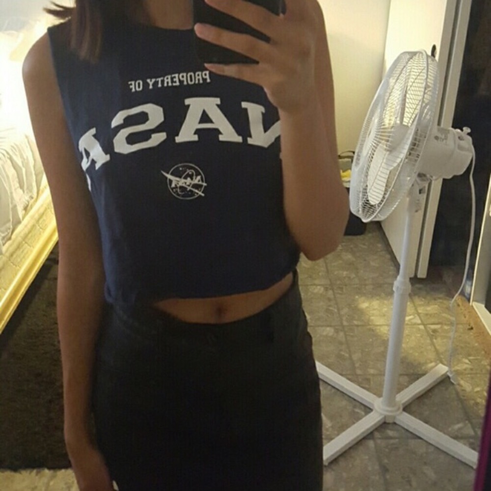 👽 property of NASA crop top muscle tank 👽